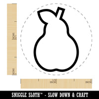 Pear Fruit Outline Self-Inking Rubber Stamp for Stamping Crafting Planners