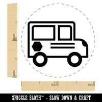 School Bus Icon Self-Inking Rubber Stamp for Stamping Crafting Planners