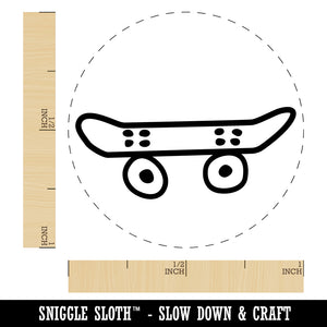 Skate Board Boarding Doodle Self-Inking Rubber Stamp for Stamping Crafting Planners