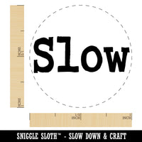 Slow Fun Text Self-Inking Rubber Stamp for Stamping Crafting Planners