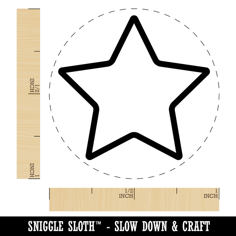 Star Shape Excellent Outline Self-Inking Rubber Stamp for Stamping Crafting Planners