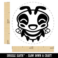 Cute Bee Laughing LOL Self-Inking Rubber Stamp for Stamping Crafting Planners