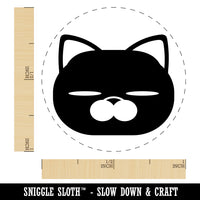 Round Cat Face Tired Self-Inking Rubber Stamp for Stamping Crafting Planners