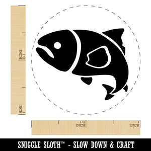 Salmon Fish Self-Inking Rubber Stamp for Stamping Crafting Planners