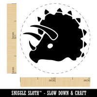 Triceratops Head Self-Inking Rubber Stamp for Stamping Crafting Planners