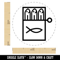 Can of Sardines Self-Inking Rubber Stamp for Stamping Crafting Planners