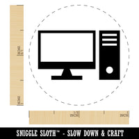 Desktop Computer Icon Self-Inking Rubber Stamp for Stamping Crafting Planners