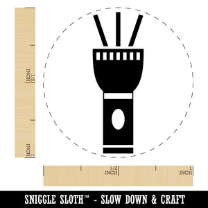 Flashlight Icon Self-Inking Rubber Stamp for Stamping Crafting Planners