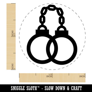 Handcuffs Police Law Enforcement Self-Inking Rubber Stamp for Stamping Crafting Planners