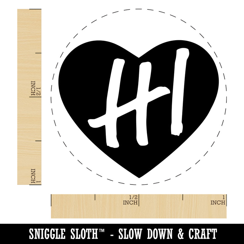 HI Hawaii State in Heart Self-Inking Rubber Stamp for Stamping Crafting Planners