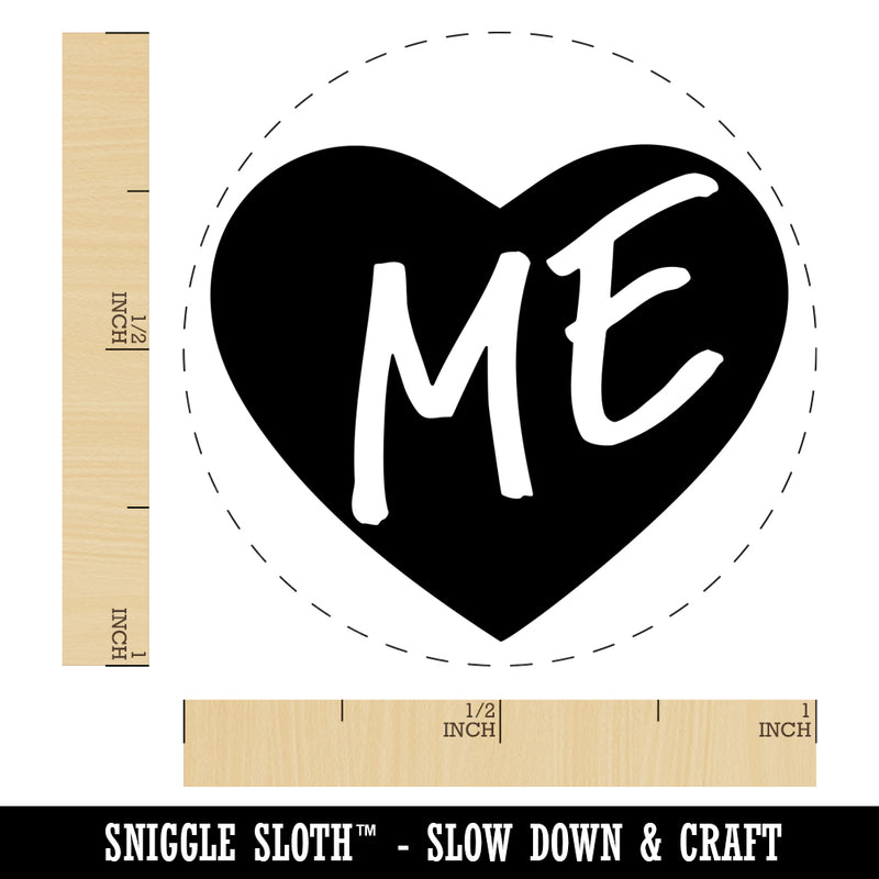 ME Maine State in Heart Self-Inking Rubber Stamp for Stamping Crafting Planners