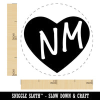 NM New Mexico State in Heart Self-Inking Rubber Stamp for Stamping Crafting Planners