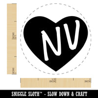 NV Nevada State in Heart Self-Inking Rubber Stamp for Stamping Crafting Planners