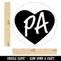 PA Pennsylvania State in Heart Self-Inking Rubber Stamp for Stamping Crafting Planners