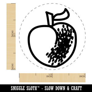 Peach Fruit Drawing Cute Self-Inking Rubber Stamp for Stamping Crafting Planners