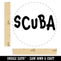 Scuba Diving Diver Fun Text Self-Inking Rubber Stamp for Stamping Crafting Planners