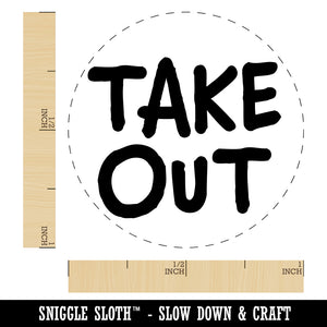 Take Out Fun Text Self-Inking Rubber Stamp for Stamping Crafting Planners