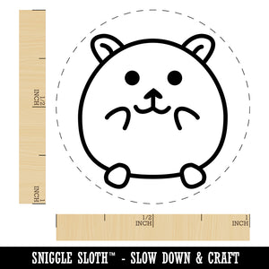 Happy Hamster Self-Inking Rubber Stamp for Stamping Crafting Planners