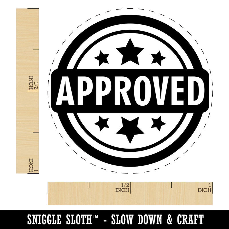 Approved with Stars Teacher Self-Inking Rubber Stamp for Stamping Crafting Planners