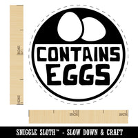 Contains Eggs Allergy Warning Self-Inking Rubber Stamp for Stamping Crafting Planners