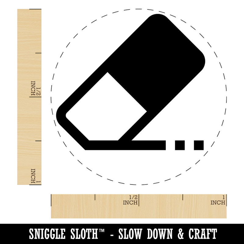 Flat Eraser Icon Homework School Self-Inking Rubber Stamp for Stamping Crafting Planners