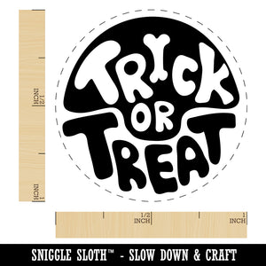 Halloween Trick of Treat Self-Inking Rubber Stamp for Stamping Crafting Planners