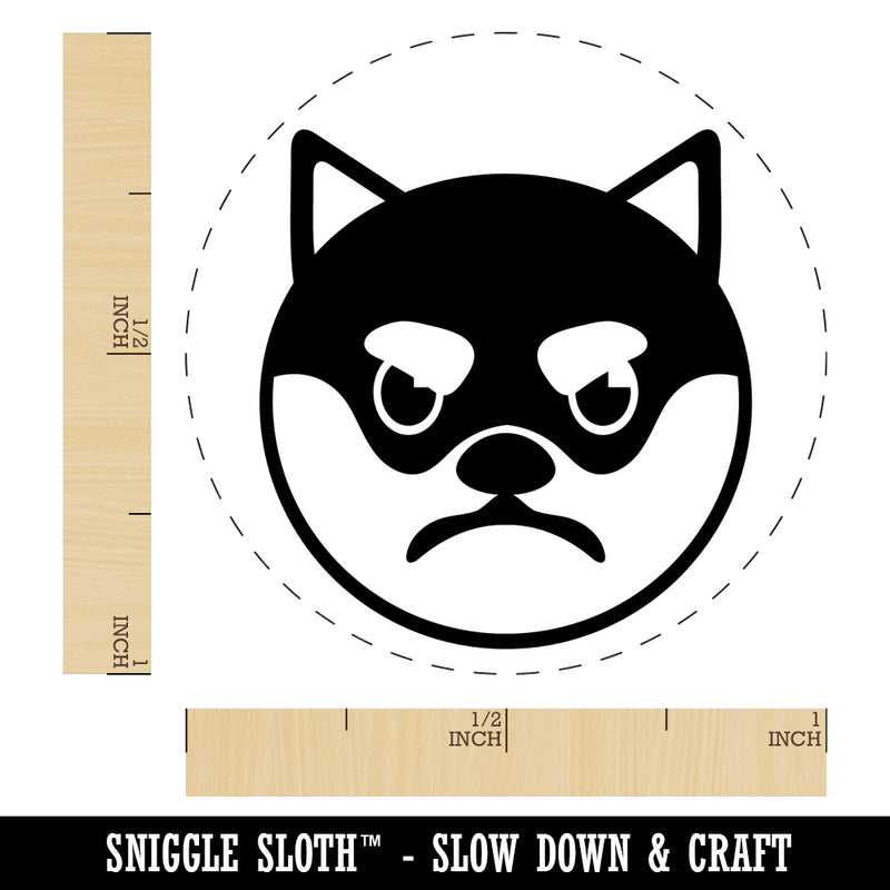 Husky Dog Face Mad Self-Inking Rubber Stamp for Stamping Crafting Planners