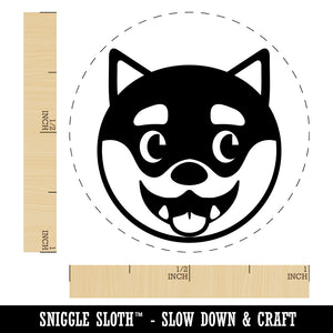 Husky Dog Face Side Eye Self-Inking Rubber Stamp for Stamping Crafting Planners