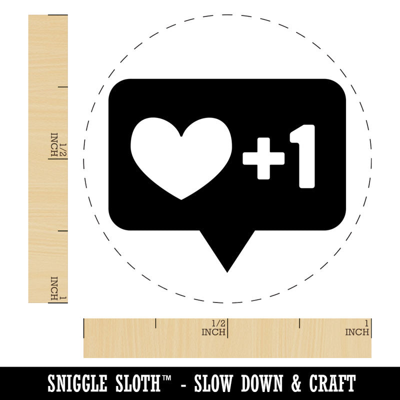 I Love this Bubble Heart Plus One 1 Self-Inking Rubber Stamp for Stamping Crafting Planners