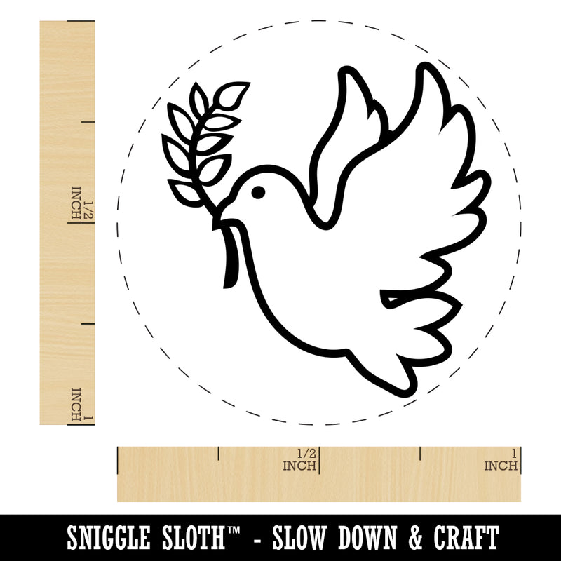 Peace Dove with Olive Branch Self-Inking Rubber Stamp for Stamping Crafting Planners