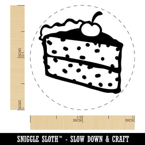 Slice of Cake Self-Inking Rubber Stamp for Stamping Crafting Planners