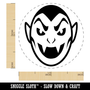 Spooky Vampire Head Halloween Self-Inking Rubber Stamp for Stamping Crafting Planners