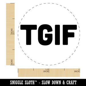 TGIF Thank God It's Friday Self-Inking Rubber Stamp for Stamping Crafting Planners