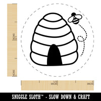 Bee Hive with Bee Self-Inking Rubber Stamp for Stamping Crafting Planners