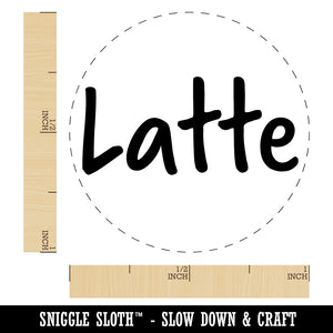Latte Coffee Fun Text Self-Inking Rubber Stamp for Stamping Crafting Planners