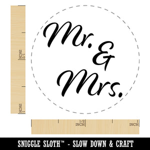 Mr. and Mrs. Married Couple Wedding Anniversary Self-Inking Rubber Stamp for Stamping Crafting Planners