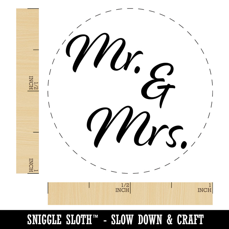 Mr. and Mrs. Married Couple Wedding Anniversary Self-Inking Rubber Stamp for Stamping Crafting Planners