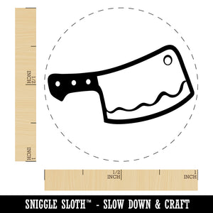 Butcher's Meat Cleaver Self-Inking Rubber Stamp for Stamping Crafting Planners