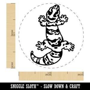 Chubby Leopard Gecko Lizard Self-Inking Rubber Stamp for Stamping Crafting Planners