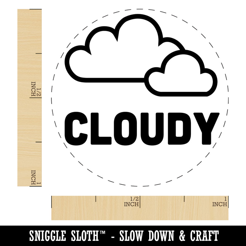 Cloudy Cloud Weather Day Planner Self-Inking Rubber Stamp for Stamping Crafting Planners