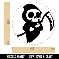 Cute Grim Reaper Death Halloween Self-Inking Rubber Stamp for Stamping Crafting Planners