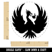 Fire Phoenix Bird Rising Self-Inking Rubber Stamp for Stamping Crafting Planners