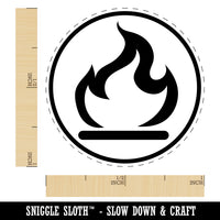 Flammable Fire Icon Self-Inking Rubber Stamp for Stamping Crafting Planners