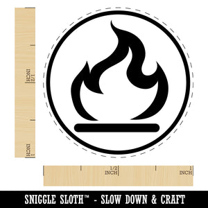 Flammable Fire Icon Self-Inking Rubber Stamp for Stamping Crafting Planners