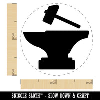 Hammer and Anvil Blacksmith Icon Self-Inking Rubber Stamp for Stamping Crafting Planners