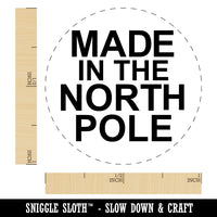 Made in the North Pole Christmas Handmade Self-Inking Rubber Stamp for Stamping Crafting Planners