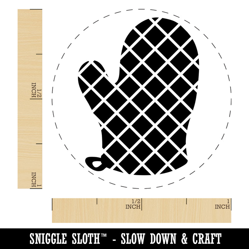 Oven Mitt Self-Inking Rubber Stamp for Stamping Crafting Planners