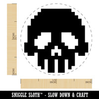 Pixel Digital Skull Self-Inking Rubber Stamp for Stamping Crafting Planners