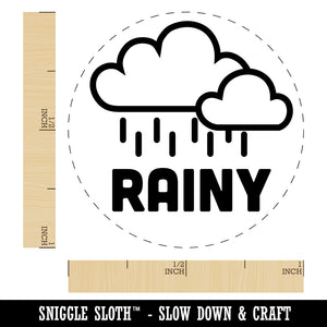 Rainy Rain Weather Day Planner Self-Inking Rubber Stamp for Stamping Crafting Planners