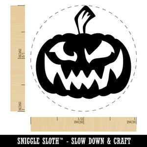 Sinister Halloween Jack-o'-lantern Pumpkin Self-Inking Rubber Stamp for Stamping Crafting Planners